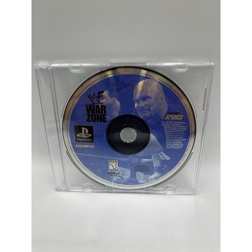 WWF War Zone Warzone (PlayStation PS1) - DISC ONLY BLACK LABEL